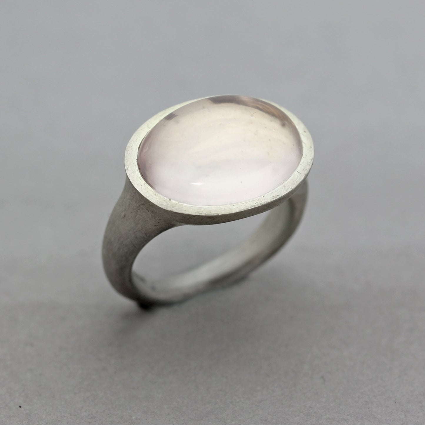 Large Rose Quartz Cabochon Ring