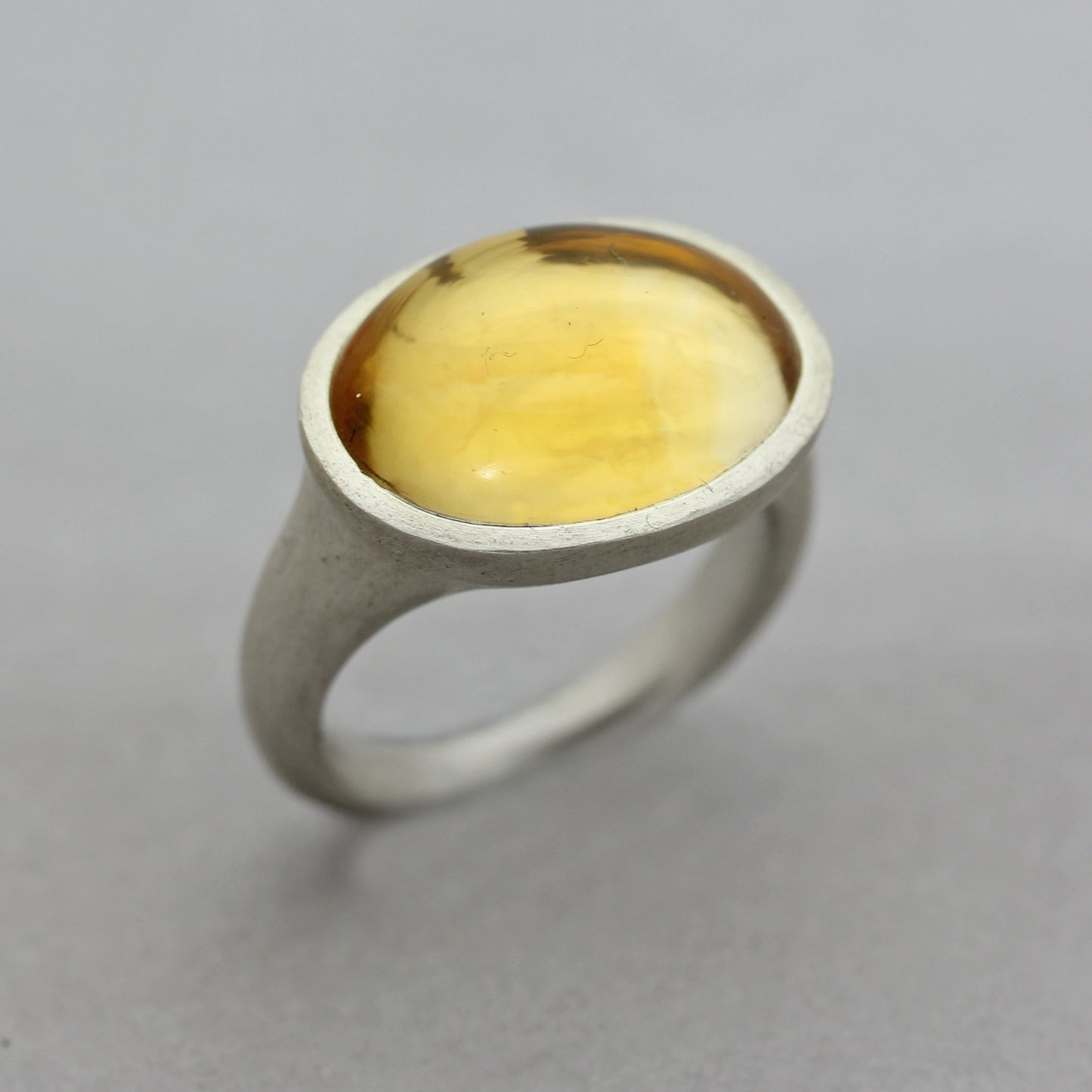 Large Citrine Cabochon Ring