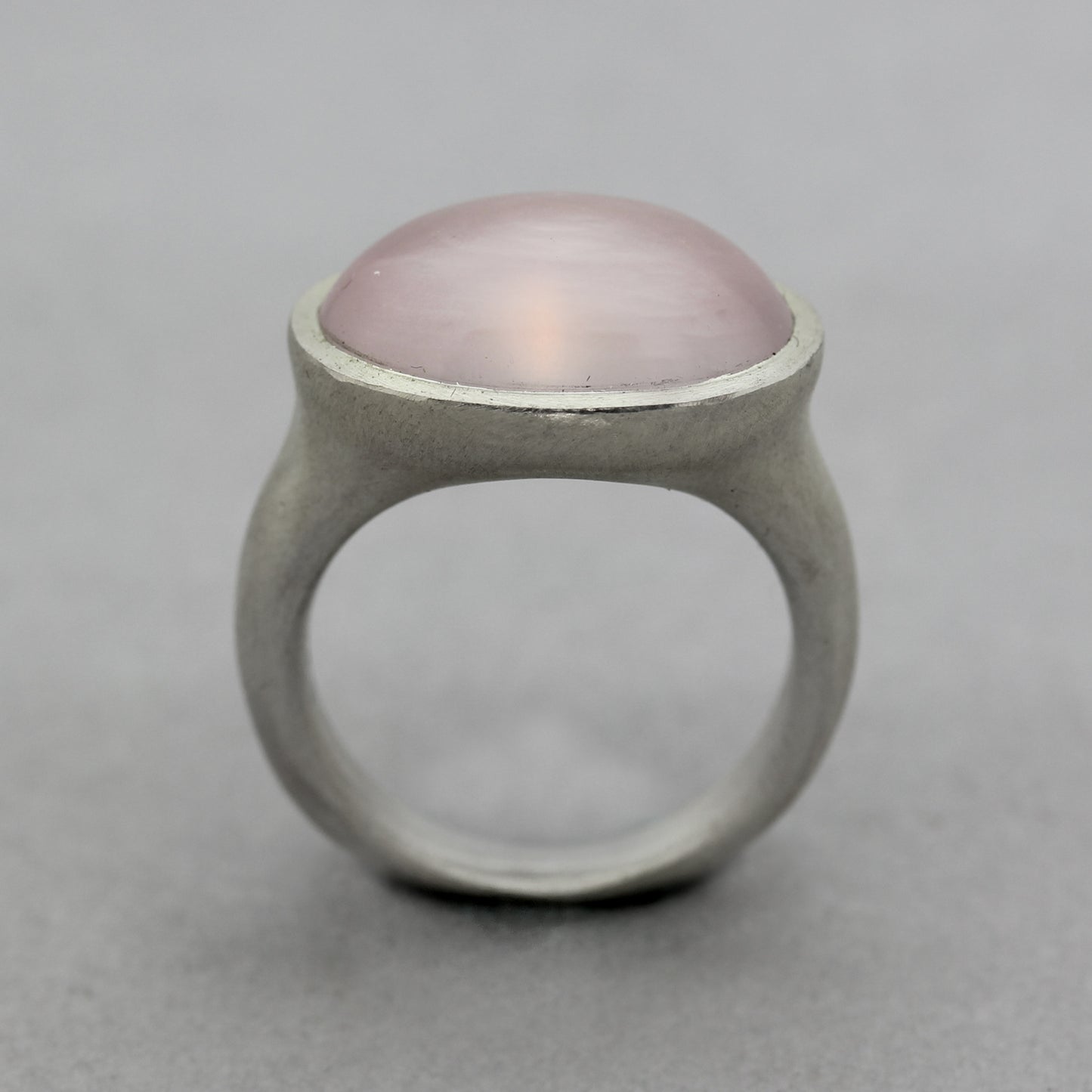 Large Rose Quartz Cabochon Ring