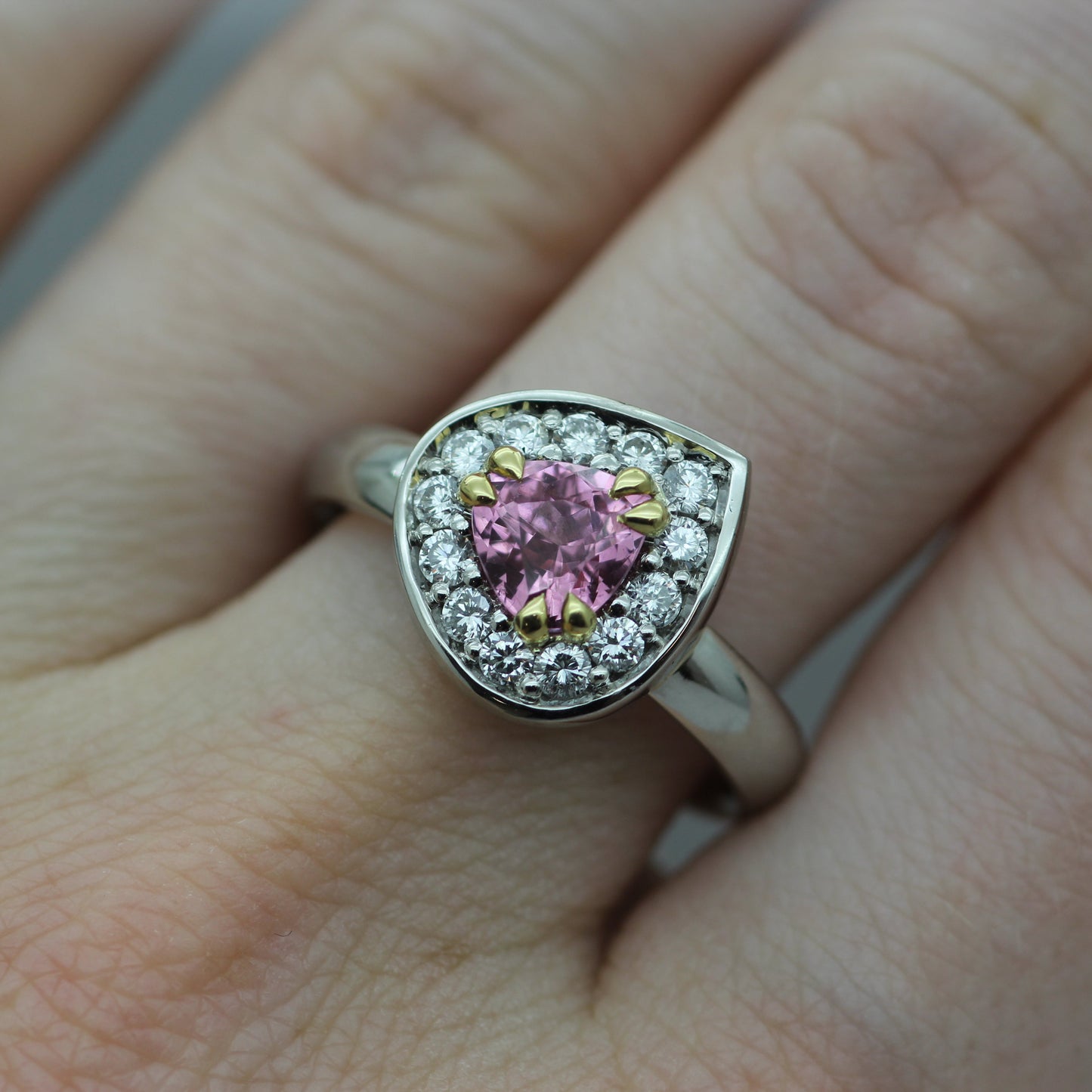 Platinum Pink Spinel Ring