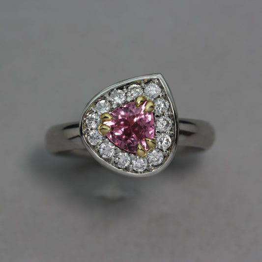 Platinum Pink Spinel Ring