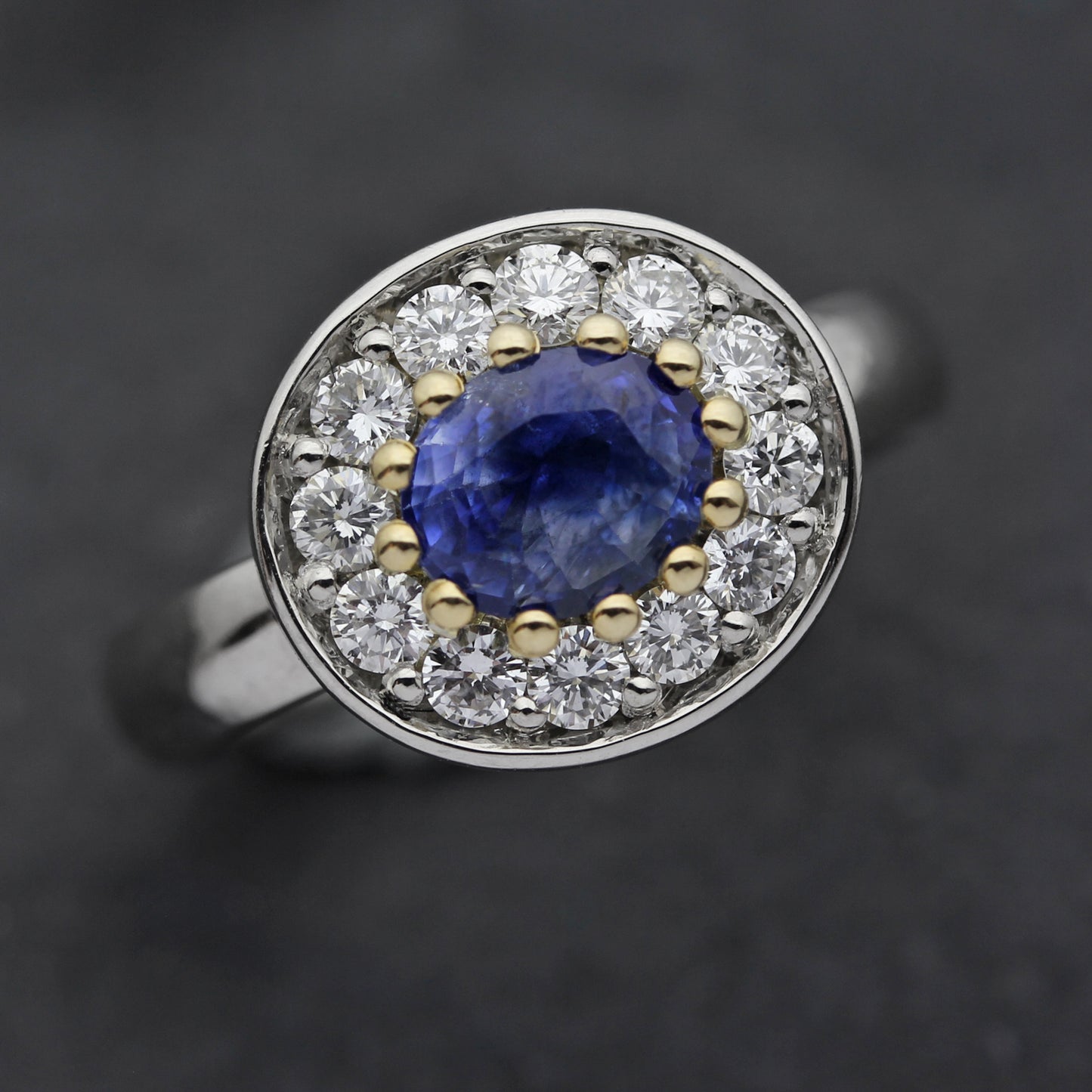 Platinum Blue Sapphire Ring